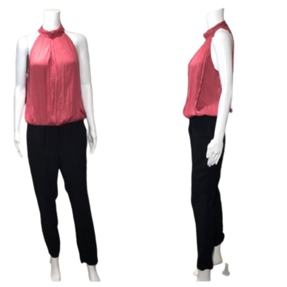 Zara color block slit open back high halter neck - Picture 3 of 9